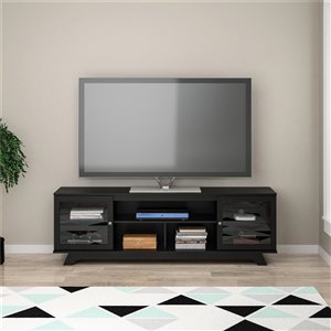 Meuble pour téléviseur jusqu'à 80 po Englewood, 71,61 po x 17,52 po x 22,61 po, noir