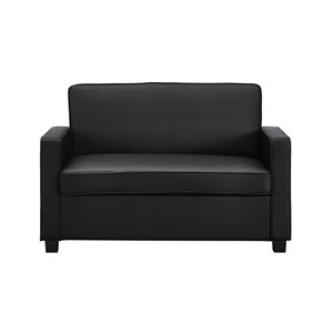 Dorel Signature Casey Loveseat Sofa Sleeper - Twin - Black