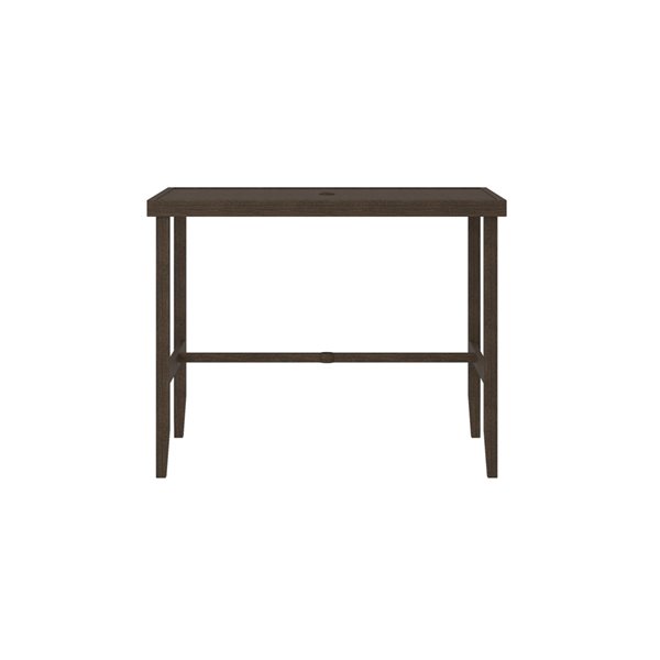 Cosco Outdoor Living Patio Bar Table - Steel - 32.09-in x 50-in - Dark Brown