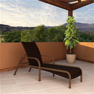 Chaise longue SmartWick de Cosco Outdoor Living, brun foncé