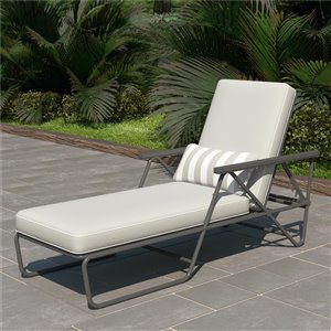 Novogratz Poolside Gossip Collection Connie Chaise Lounge - Gray
