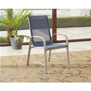 Paloma Dinning Chairs with Woven Seatin - Navy - 6-Pk