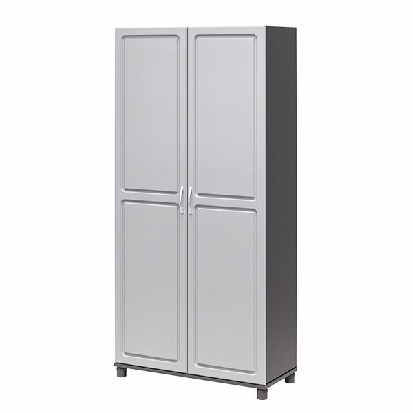 System Build Kendall Utility Storage Cabinet - 15.38-in x 23.69-in x 75-in - Gray