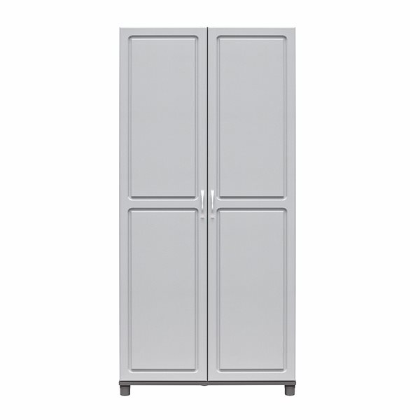 System Build Kendall Utility Storage Cabinet - 15.38-in x 23.69-in x 75-in - Gray