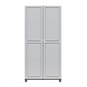 Cabinet mural Kendall de System Build, 15,38 po x 23,69 po x 75 po, gris