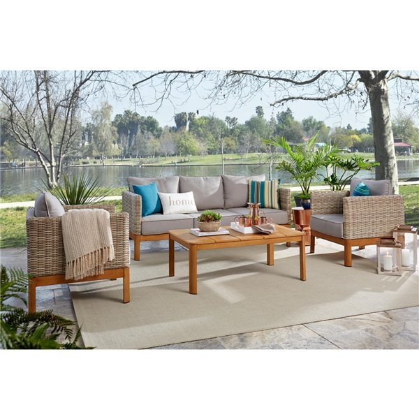 Cosco Outdoor Living Deep Seating Patio Lounge Chairs Beige 2 Pk 88341tgye Rona