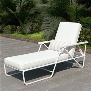 Novogratz Poolside Gossip Collection Connie Chaise Lounge - White