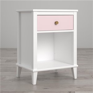 Table de chevet Monarch Poppy Hill de Little Seeds, 26,81 po, bois, rose