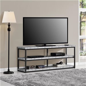 Ameriwood Home Ashlar TV Stand for TVs up to 65-in - 63-in x 16.5-in x 25-in - Light Concrete