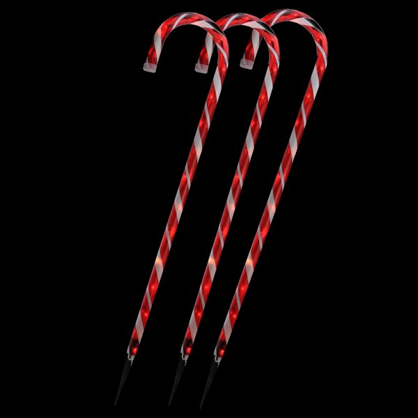 Northlight Lighted Candy Cane, Outdoor Lighted Candy Canes