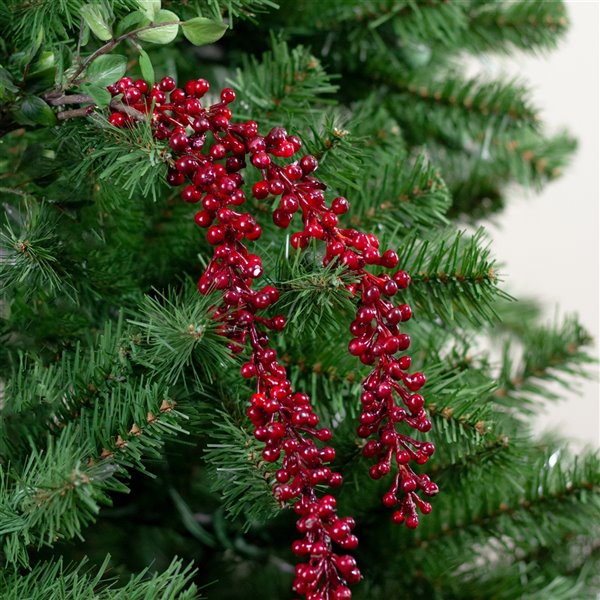 Northlight Vintage Romance Hanging Red Berries Artificial Christmas Spray - 60-in