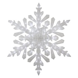 Northlight LED Lighted Twinkling Cool Snowflake Outdoor Decoration - 47-in - White