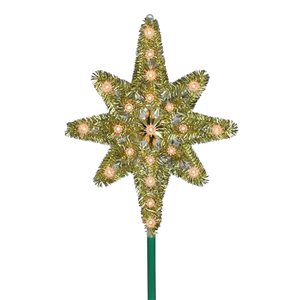 Northlight Lighted Star of Bethlehem Christmas Tree Topper - Clear Lights - 21-in - Gold