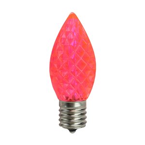 Northlight Faceted LED C9 Christmas Replacement Bulbs - Pink - Pack of 25