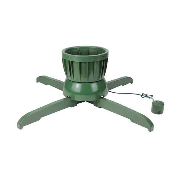 Northlight Musical Rotating Christmas Tree Stand - For Live Trees - 24-in - Green