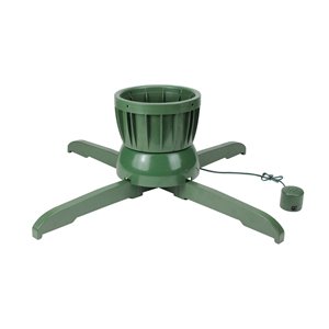 Northlight Musical Rotating Christmas Tree Stand - For Live Trees - 24-in - Green