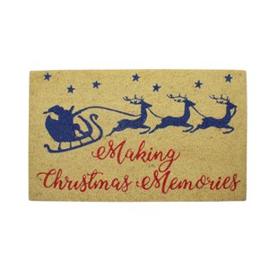 Northlight Santa and Reindeer Making Christmas Memories Doormat - 30-in x 18-in