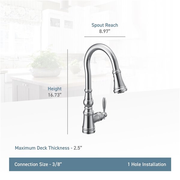 MOEN Weymouth Pulldown Kitchen Faucet - Brushed Gold S73004BG | RONA