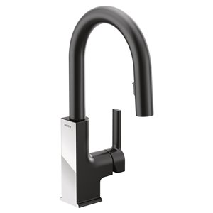 MOEN STO Pulldown Bar Faucet - Matte Black/Chrome