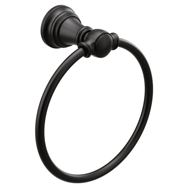 MOEN Weymouth Towel Ring Matte Black YB8486BL RONA