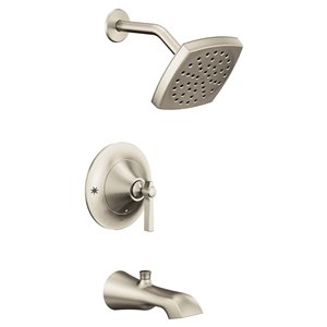 Robinet douche/baignoire Posi-Temp Flara de Moen, nickel brossé (valve vendue séparément)