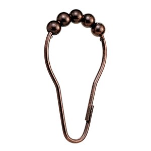 Anneaux de rideau de douche de Moen, 12 mcx, bronze vieille époque