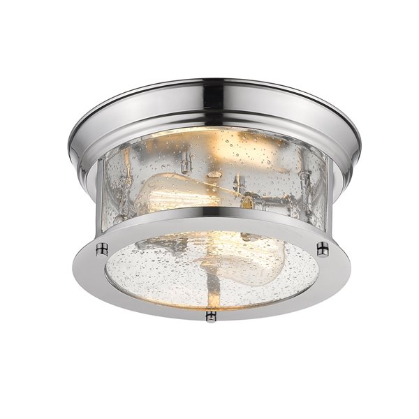 Z-Lite Sonna 2-Light Flush Mount in Chrome Polished - 11-in x 11-in