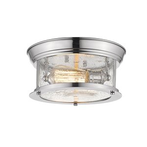 Z-Lite Sonna 2-Light Flush Mount in Chrome Polished - 11-in x 11-in