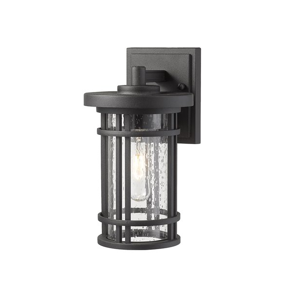 Luminaire mural extérieur Jordan de Z-Lite 1 ampoule, noir