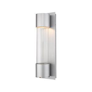 Luminaire mural extérieur Striate de Z-Lite 1 ampoule DEL, argent