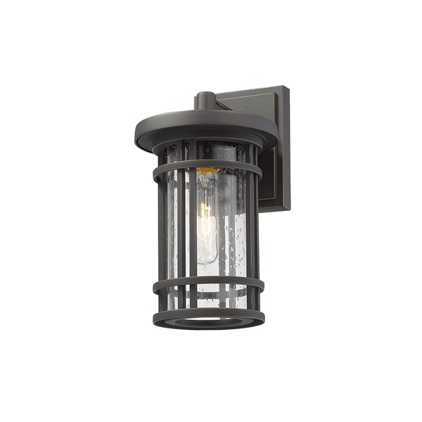 Z-Lite Jordan 1-Light Outdoor Wall Sconce in Oil Rubbed Bronze