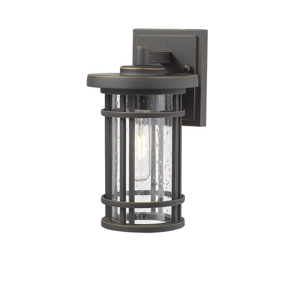 Z-Lite Jordan 1-Light Outdoor Wall Sconce in Oil Rubbed Bronze