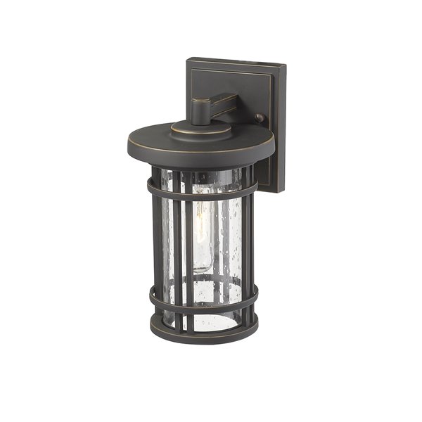 Z-Lite Jordan 1-Light Outdoor Wall Sconce in Oil Rubbed Bronze