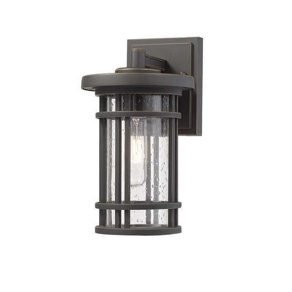 Z-Lite Jordan 1-Light Outdoor Wall Sconce in Oil Rubbed Bronze