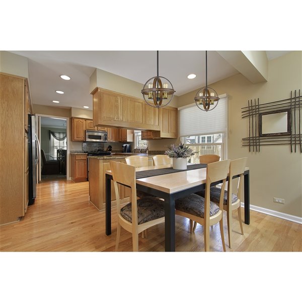 Z-Lite Kirkland 3-Light Pendant in Rustic Mahogany