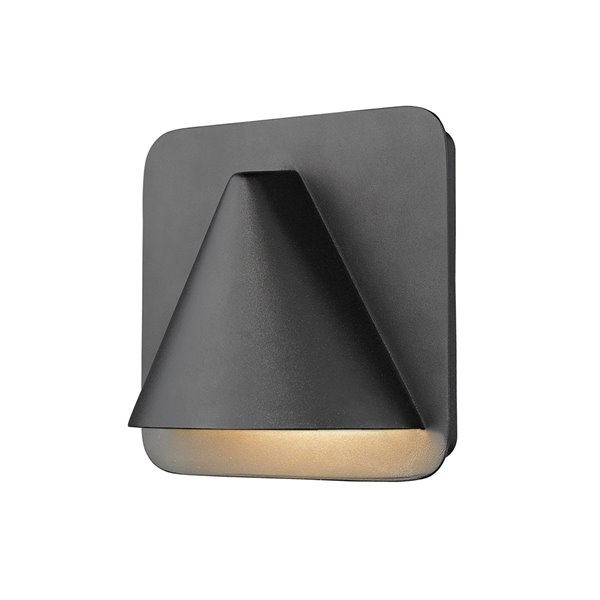 Luminaire mural extérieur Obelisk de Z-Lite 1 ampoule DEL, noir satiné