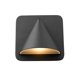 Luminaire mural extérieur Obelisk de Z-Lite 1 ampoule DEL, noir satiné