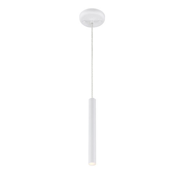 Luminaire suspendu Forest de Z-Lite à 1 ampoule, fini blanc mat