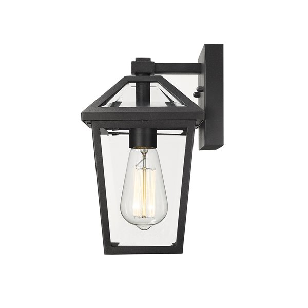 Z-Lite Talbot 1 Light Outdoor Wall Sconce in Black Satin Finish