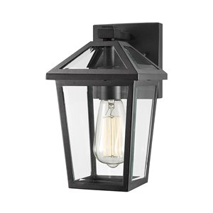 Z-Lite Talbot 1 Light Outdoor Wall Sconce in Black Satin Finish