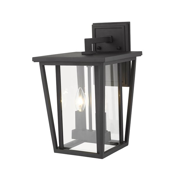 Z-Lite Seoul 2-Light Outdoor Wall Sconce in Black