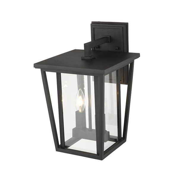 Z-Lite Seoul 2-Light Outdoor Wall Sconce in Black