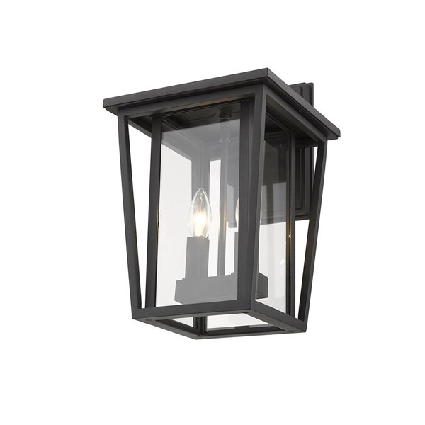 Z-Lite Seoul 2-Light Outdoor Wall Sconce in Black