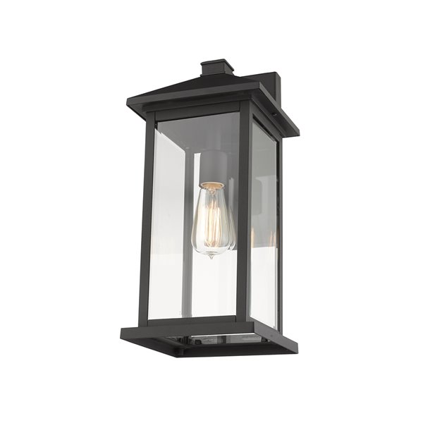 Z-Lite Portland 1-Light Outdoor Wall Sconce in Black