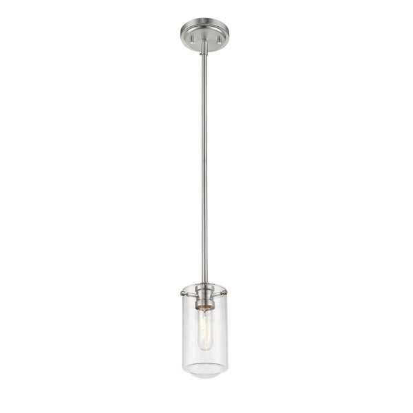 Z-Lite Delaney 1-Light Mini Pendant in Brushed Nickel