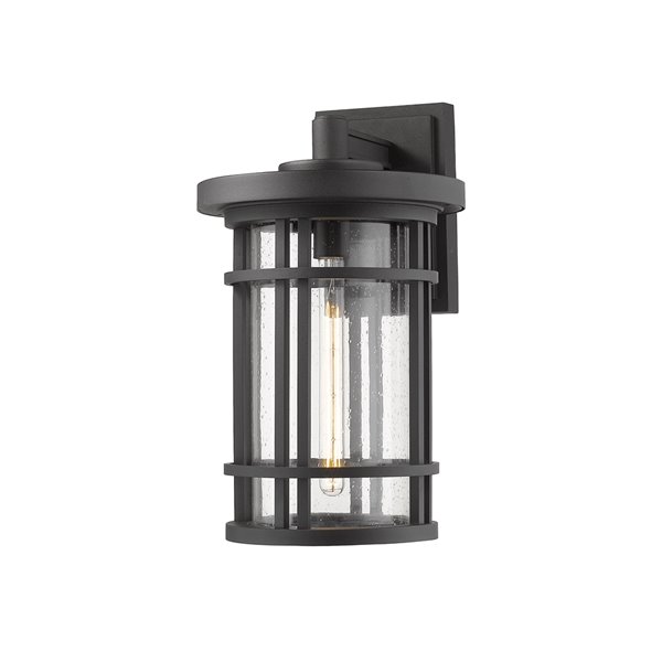 Luminaire mural extérieur Jordan de Z-Lite 1 ampoule, noir