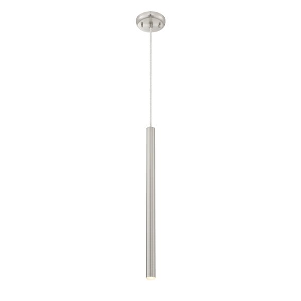 Luminaire suspendu Forest de Z-Lite à 1 ampoule, fini nickel brossé