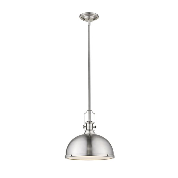 Z-Lite Melange 1-Light Pendant in Brushed Nickel