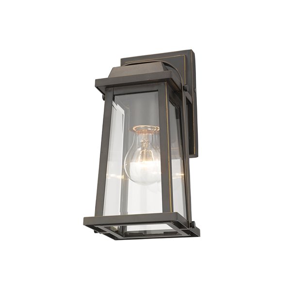 Z-Lite Millworks 1-Light Outdoor Wall Sconce in Oil Rubbed Bronze