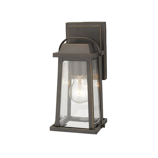 Z-Lite Millworks 1-Light Outdoor Wall Sconce in Oil Rubbed Bronze